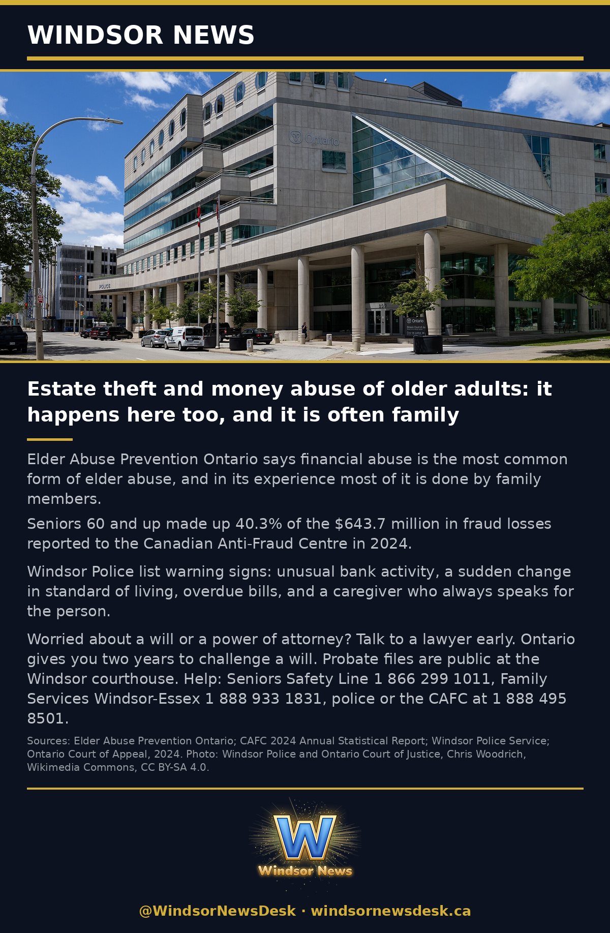 Windsor News card: Estate theft and financial abuse of older adults happens in Windsor-Essex too